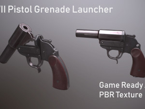 wwii grenade launcher pistol 3D Model