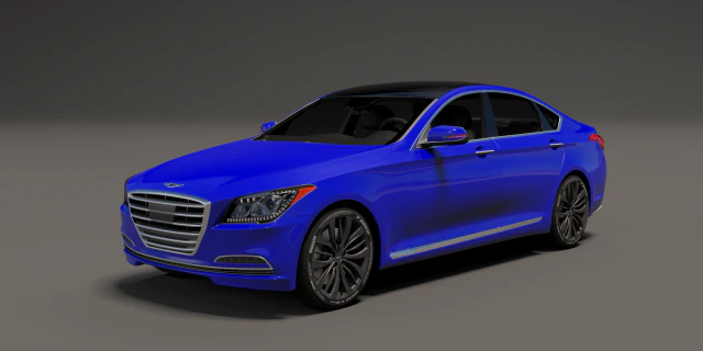 hyundai genesis 2015 3D Model .c4d .max .obj .3ds .fbx .stl .blend 