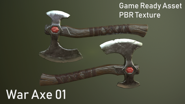 war axe 01 3D 模型 .c4d .max .obj .3ds .fbx .stl .blend 