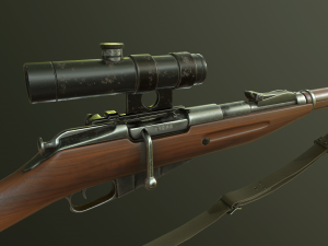 mosin nagant m91 Modelo 3D