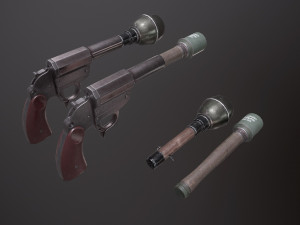 wwii granade launcher granades 3D 模型