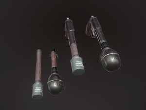 wwii granade launcher granades 3D 模型