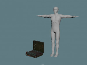 wwii stielhandgranate m24 case with stielhandgranate m24 grenade Modelo 3D