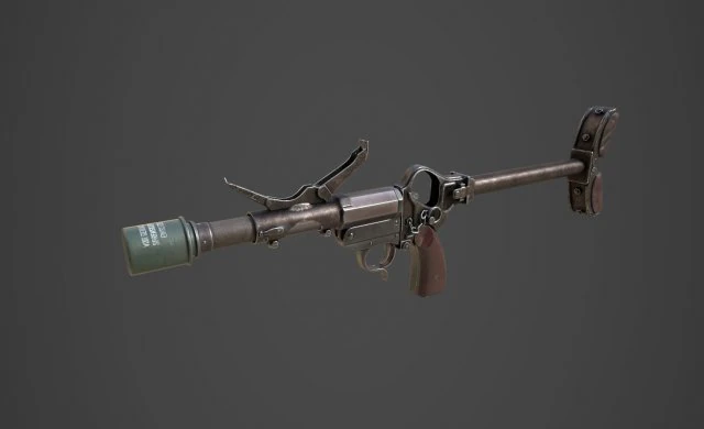 wwii german grenade launcher full pack 3D Model .c4d .max .obj .3ds .fbx .stl .blend