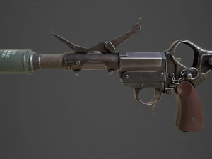 wwii german grenade launcher full pack 3D Model