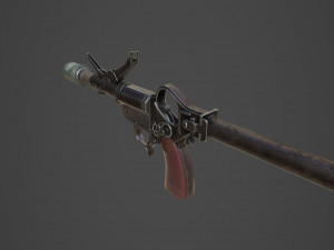 wwii german grenade launcher full pack Modèle 3D
