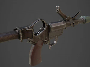 wwii german grenade launcher full pack 3D Model