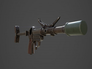 wwii german grenade launcher full pack Modèle 3D