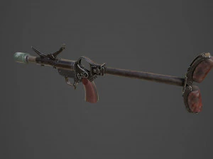 wwii german grenade launcher full pack 3D Model