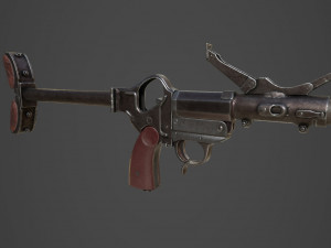 wwii german grenade launcher full pack Modèle 3D