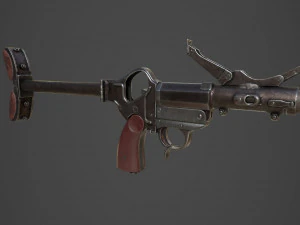 wwii german grenade launcher full pack 3D Model