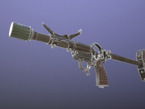 wwii german grenade launcher full pack Modèle 3D