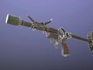 wwii german grenade launcher full pack 3D Model