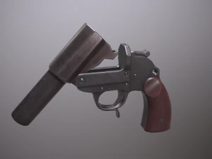 wwii german grenade launcher full pack 3D Model