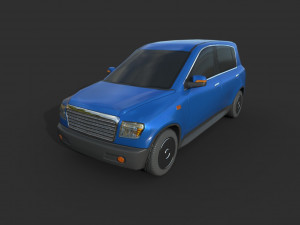 generic hatchback 01 clean blue 3Dモデル