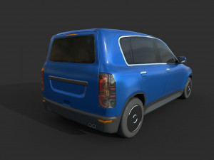 generic hatchback 01 clean blue 3Dモデル