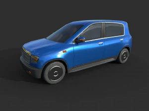 generic hatchback 01 clean blue 3D Model