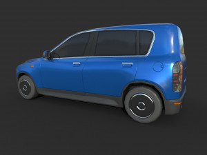 generic hatchback 01 clean blue 3Dモデル