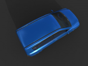 generic hatchback 01 clean blue 3Dモデル