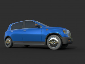 generic hatchback 01 clean blue 3Dモデル