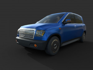 generic hatchback 01 clean blue 3Dモデル