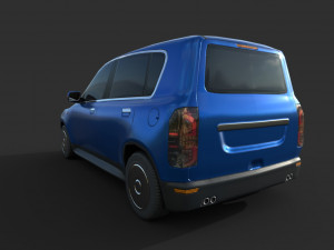 generic hatchback 01 clean blue 3Dモデル