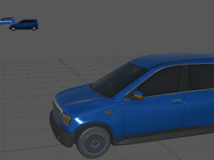 generic hatchback 01 clean blue 3Dモデル