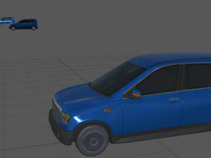generic hatchback 01 clean blue 3D Model