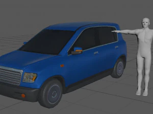 generic hatchback 01 clean blue 3D Model