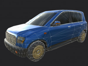 generic hatchback 01 clean blue 3Dモデル