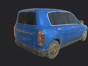 generic hatchback 01 clean blue 3D Model