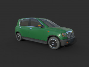 generic hatchback 01 clean green 3D 모델