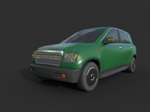 generic hatchback 01 clean green 3D 모델