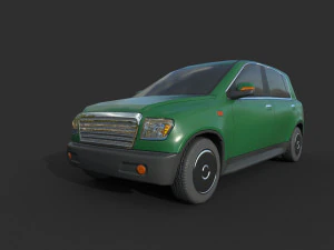 generic hatchback 01 clean green 3D Model