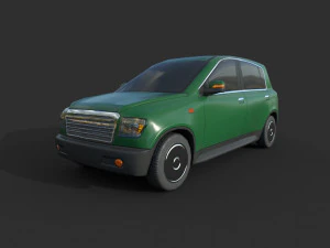 generic hatchback 01 clean green 3D Model