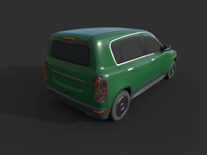 generic hatchback 01 clean green 3D Model