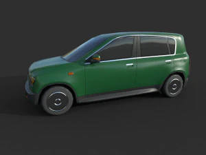 generic hatchback 01 clean green 3D Model