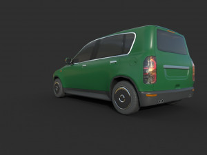generic hatchback 01 clean green 3D 모델