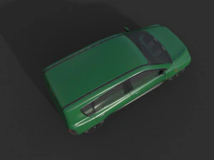 generic hatchback 01 clean green 3D Model