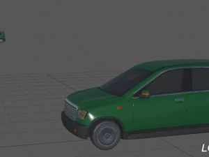 generic hatchback 01 clean green 3D Model