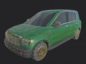 generic hatchback 01 clean green 3D 모델