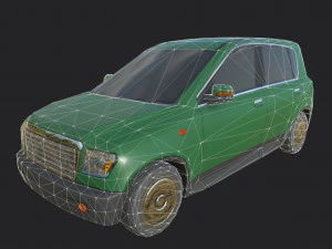 generic hatchback 01 clean green 3D Model