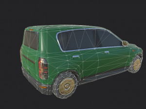 generic hatchback 01 clean green 3D 모델
