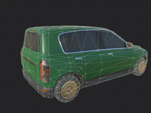 generic hatchback 01 clean green 3D Model