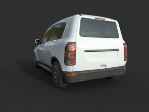 generic hatchback 01 clean white 3D Model