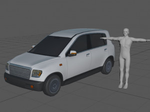 generic hatchback 01 clean white 3D Модель