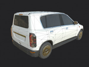 generic hatchback 01 clean white 3D Модель