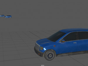 generic hatchback 01 dirty blue 3D Модель