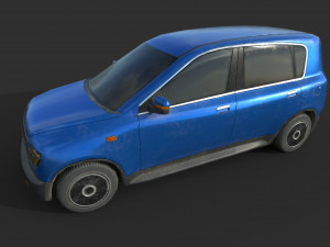generic hatchback 01 dirty blue 3D Модель