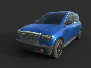generic hatchback 01 dirty blue 3D Модель